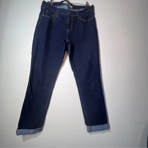 OLD NAVY Sweat Heart Skinny Jeans aufgerollt knöchelhoch oben dunkel Größe 12R - Bild 1 von 6