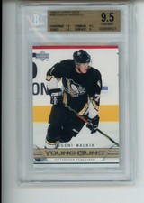 2006-07 Upper Deck Evgeni Malkin #495 Rookie Checklist Young Guns BGS 9.5 GEM