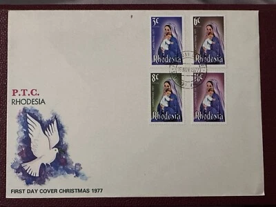 Rhodesia 1977 Christmas FDC — 第 1/3 张图片