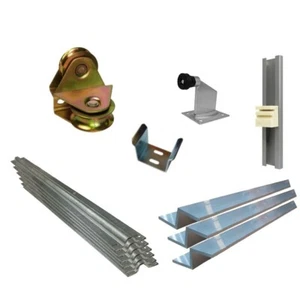Complete Sliding Gate Hardware Kit for 5m Cladded Gate 78mm flat mount wheels - Picture 1 of 8