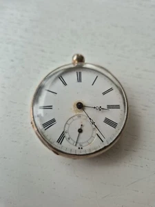 schöne alte Taschenuhr Silber um 1900 42mm - Bild 1 von 9