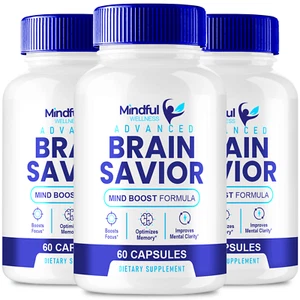 (3 Pack) Mindful Wellness Brain Savior Advanced Supplement Pills (180 Capsules) - Picture 1 of 3