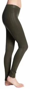 David Lerner - Olive, Seamed Coated Moto Leggings - SIZE XS - Picture 1 of 7