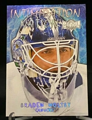 2020-21 Metal Universe Intimidation Nation #IN-15 Braden Holtby Canucks - Image 1 of 2