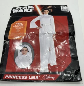Star Wars Princesa Leia Vestido y Peluca con Capucha Disfraz de Halloween Adulto XL Sin Cinturón LEER - Imagen 1 de 22