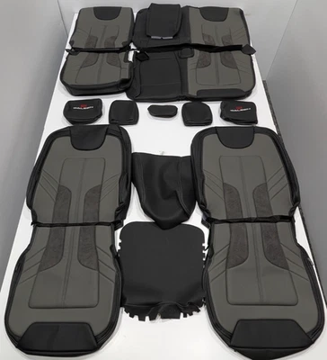 For Ford F150 Crew Cab Lariat Limited Saleen 2019-2020 Leather Seat Covers AT25 - Image 1 of 4