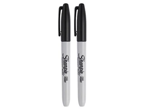 Sharpie® Feinspitze Permanent Marker Schwarz (Packung 2) SHP1985860 - Picture 1 of 4