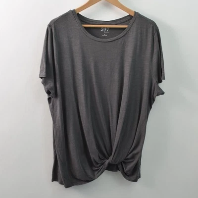 Camiseta Maurices Mujer 2X Gris Mezcla Algodón Manga Corta Foto 1 de 4