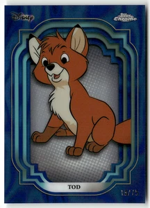 Topps Disney Chrome 2024 Karte No. 40 Tod Blue Lava Refractor 18/75 - Bild 1 von 2
