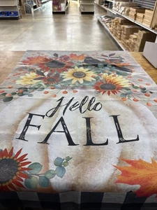 Hola Fall House Bandera con Flores y Pájaro - Imagen 1 de 6