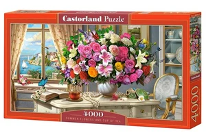 Nuevo Rompecabezas Castorland 4000 Piezas 400263 Flores de Verano y Taza de Té - Imagen 1 de 2