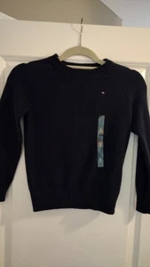 Tommy Hilfiger Navy Blue Boys Cotton Sweater 6-7 NWT - Picture 1 of 5