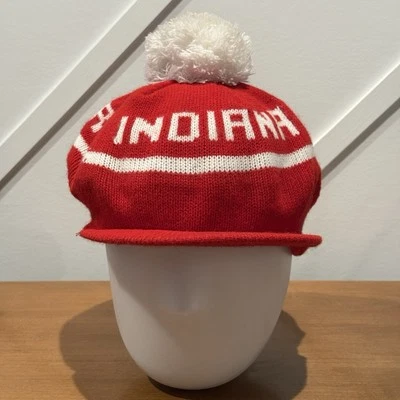 Go Hoosiers Indiana Rojo Blanco Pompón Unisex Adulto Gorra Plana Sombrero Deportes Foto 1 de 4