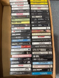 50 Cassette Lot Pop Rock Soul – Prince Beatles Elvis Clapton Stewart Mix - Picture 1 of 12