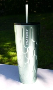 Starbucks 2022 Stainless Steel Mermaid Scales Venti Tumbler Cold Cup ~ Neu mit Etikett - Bild 1 von 6