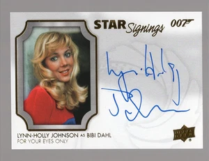 LYNN-HOLLY JOHNSON BIBI DAHL 2020 UPPER DECK JAMES BOND VILLAINS HENCHMEN AUTO - Bild 1 von 2