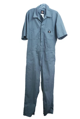 Dickies Mens Short Sleeve Coveralls Work Wear Uniform 33999 Gray MT Medium Tall - Image 1 of 3