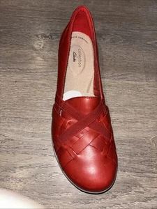 Clarks Cheyn Mocasín Colección Cuero Sin Cordones Creek Caoba Zapatos - Imagen 1 de 7