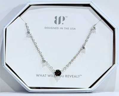 Collar Retro Bomb Party "Absolutely Mine" Ópalo de Fuego Negro sobre Rodio Foto 1 de 3