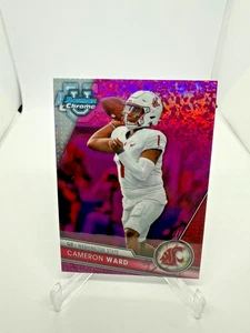 2023 Bowman U Chrome Football Cam Ward Fuchsia Refractor /150 - Bild 1 von 2