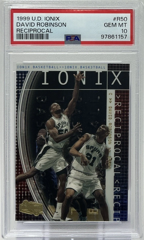 David Robinson PSA 10 - 1999 Upper Deck Ionix - Spurs, Naval Academy, Admiral - Image 1 of 4