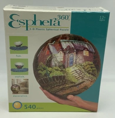 RoseArt Esphera 360 2004 Cottage Amazing 3D Plastic Puzzle Ball 540 pcs, Sealed - Image 1 of 4
