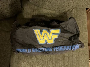 Vintage WWF World Wrestling Federation Gym Duffle Bag 90s Titan Sports RARE WWE - Picture 1 of 4