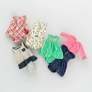 Carter's Mixed Lot 6Pcs 1 Dress + Cardigan Set 4 One Pieces Romper Baby Girl 9M - Picture 1 of 15