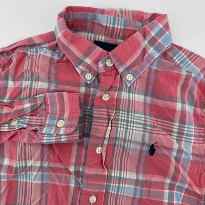 Ralph Lauren Boys 6 Plaid Button Down Shirt Long Sleeve Cotton - Image 1 of 4