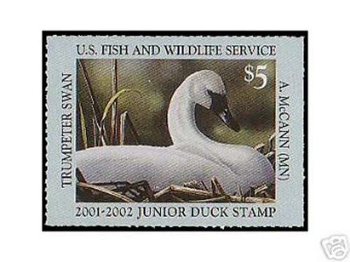 JDS9 - 2001 XF MNH Junior Duck Stamp - Image 1 of 1