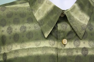 North Fourty Four Mens Camp Shirt XL TG Short Sleeve Green - Picture 1 of 9