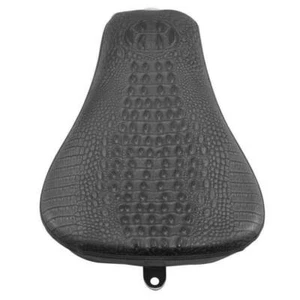 Crocodile Leather Front Driver Solo Seat For Harley Sportster XL 1200 883 48 72 - Picture 1 of 5