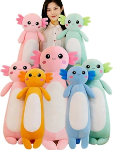 Long Axolotl Plush Pillow, Blue Axolotl Stuffed Animal for Girls and Boys Salama - Picture 1 of 6