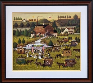 Charles Wysocki "Rally at Dandelion Mill" CUSTOM FRAMED Hand Signed & Numbered - Bild 1 von 6