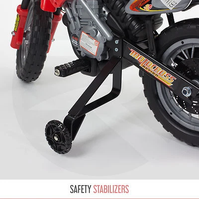 RIIROO Kids Ride On Motocross Scrambler Motorbike Electric 6V Battery Operated Bike