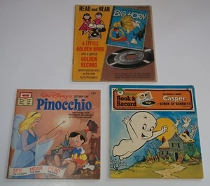 3 Childrens Books Pinocchio, Casper, and Little Boy with Big Horn Without Media - Imagen 1 de 8