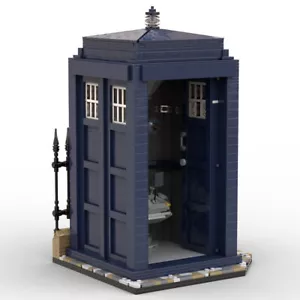 British Phone Booth MOC Building Blocks Set, Retro Call Box DIY Model Bricks Toy - Picture 1 of 7