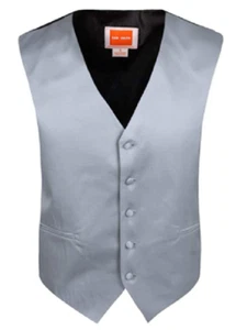 Dan Smith Men's Fashion Italy Series Plain Formal Vest with Matching Bow 2XL - Picture 1 of 2