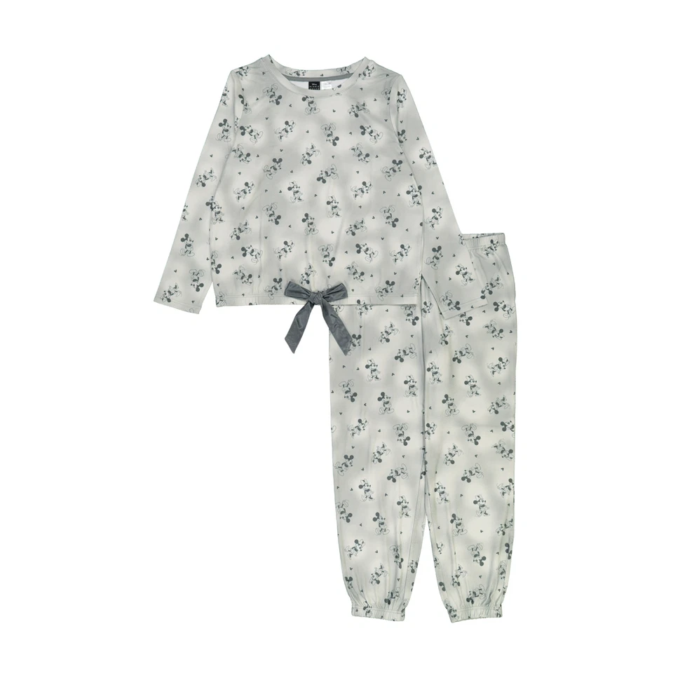 Disney Mickey Mouse Friends 2-Piece Pajama Set Grey - Image 1 of 1