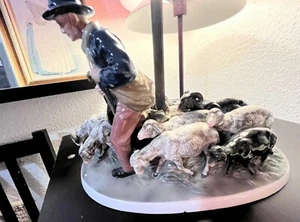 Porzellan Lampenfuß Schäfer - Bild 1 von 9