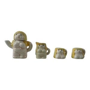Vintage Set of Mini Nude Figurines Teapot & Cup Set. RARE c. 1950's. - Picture 1 of 12