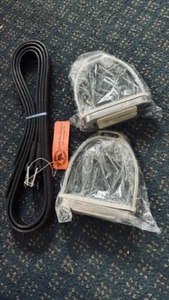 Pieles de peldaño + hierros relleno acero inoxidable 4 3/4"" almohadillas blancas NUEVO 1""x60"" marrón - Imagen 1 de 1