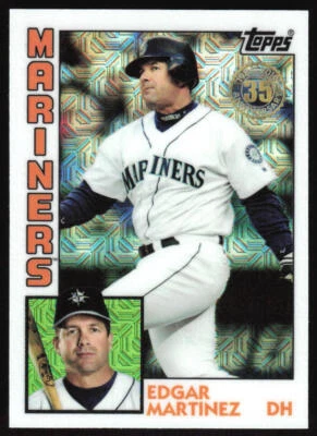 2019 Topps Update Edgar Martinez #T84U-37 Silver Pack Refractor Seattle Mariners - Image 1 of 2