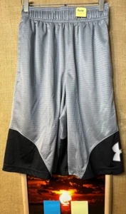Under Armour Activewear youth S shorts gray black pockets loose - Picture 1 of 5