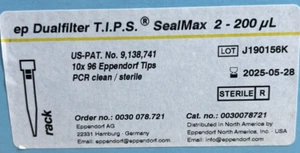 Eppendorf 0030 078.721 Sealed ep T.I.P.S. 2-200µL STERILE PIPETTE 0030078721 - Picture 1 of 5
