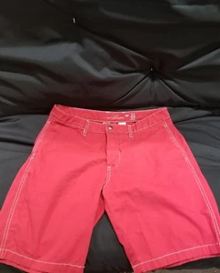 Used H&M Men's Red/White Stitched Casual Summer Shorts Size 32 - Picture 1 of 4