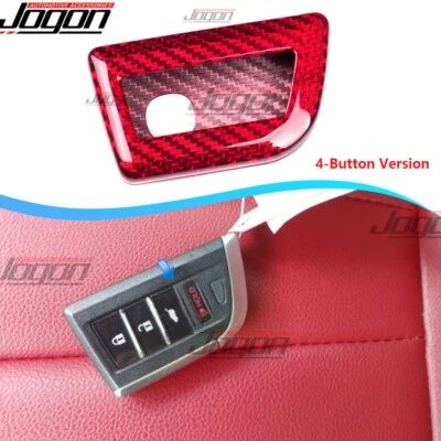 DE4 Rojo Carbono Llavero Cubierta Entrada Inteligente Para Acura Integra A-Spec Tipo S 2023-25 Foto 1 de 4