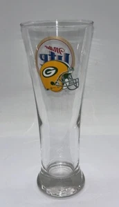 Green Bay Packers Miller Lite Pilsner Beer Glass 24 Ounces Green & Gold - Picture 1 of 4