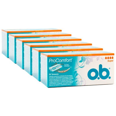 JOHNSON & JOHNSON 6x O.B. Tampons Procomfort Super 32 Stück