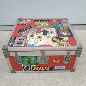 Large Sessions Reggae Sticker Bombed Flight / Road Case 25"x23"x13" DJ/Mixer/Red - Picture 1 of 8